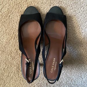 Cole Haan Black Suede Heels